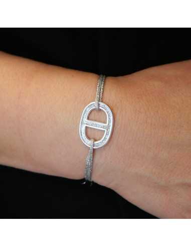 Intercalaire maille marine pailletée