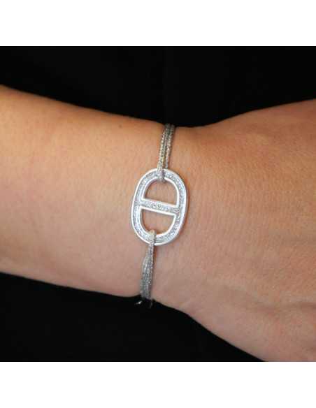 Intercalaire maille marine pailletée