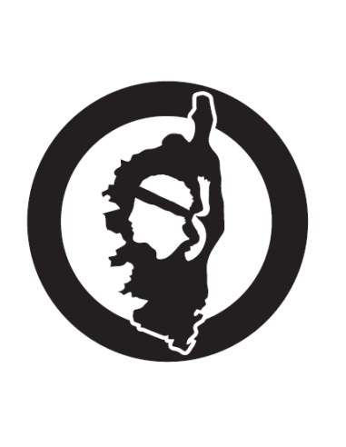 Intercalaire symbole Corse, 20 mm, plaqué argent 10 microns, par 3