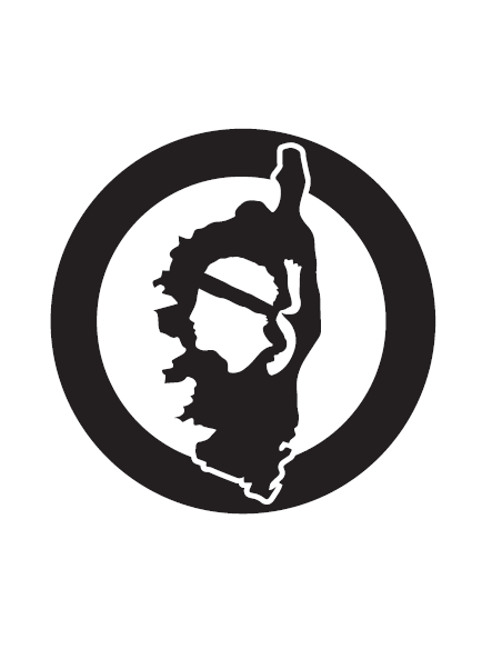 Intercalaire symbole Corse, 20 mm, plaqué argent 10 microns, par 3