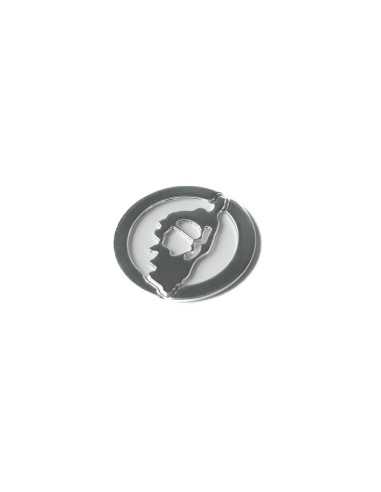 Intercalaire symbole Corse, 20 mm, plaqué argent 10 microns, par 3