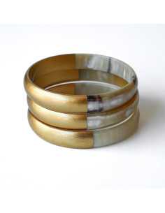 Jonc en corne de buffle, section large 10 mm | Hobbyjoux