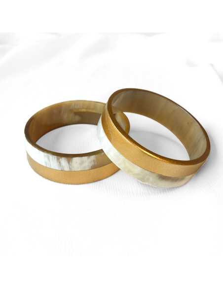 Jonc en corne de buffle Maxi, section large 20 mm | Hobbyjoux