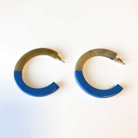 Boucles d'oreilles créoles corne de buffle : Nouveautés chez Hobbyjoux