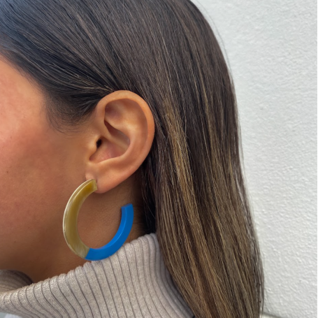 Boucles d'oreilles créoles corne de buffle : Nouveautés chez Hobbyjoux