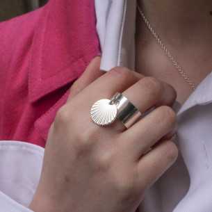 pendentif soleil plaqué argent 15 mm 2