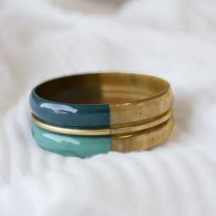 jonc en corne de buffle maxi laqué 3 couleurs