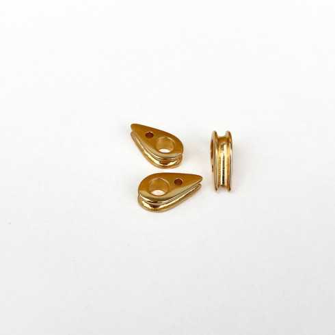 Fermoir poulie plaqué argenté