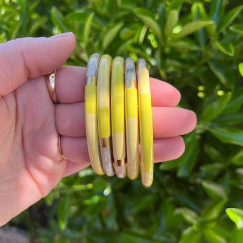 Jonc en corne de buffle de 6mm en plusieurs couleurs