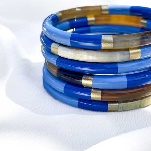 Jonc en corne de buffle de 6mm en plusieurs couleurs