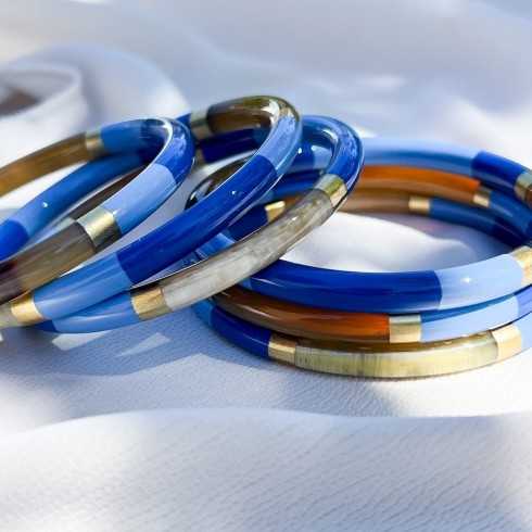 Jonc en corne de buffle de 6mm en plusieurs couleurs