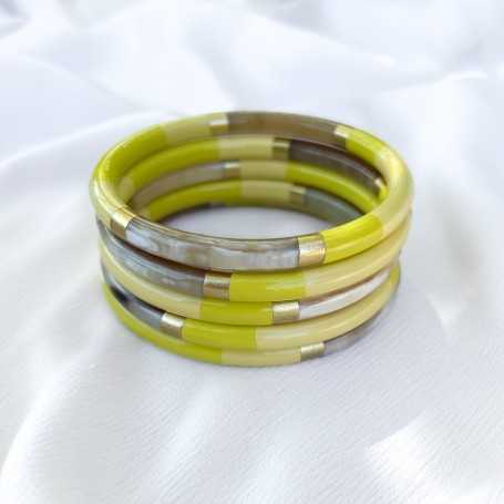 Jonc en corne de buffle de 6mm en plusieurs couleurs