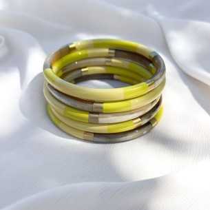 Jonc en corne de buffle de 6mm en plusieurs couleurs