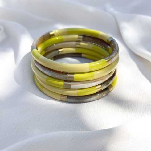 Jonc en corne de buffle de 6mm en plusieurs couleurs