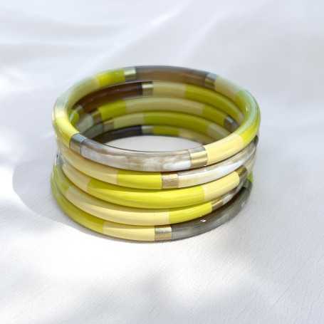 Jonc en corne de buffle de 6mm en plusieurs couleurs