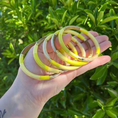 Jonc en corne de buffle de 6mm en plusieurs couleurs