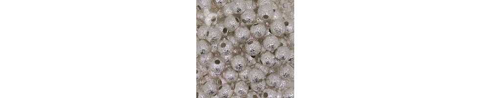 25 PCS Perles Rondes En Coquille 16X7MM Plaquées Argent Sterling 610